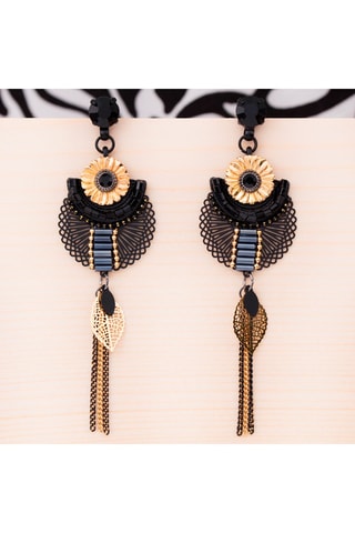 Pendientes bañados en oro fino amarillo