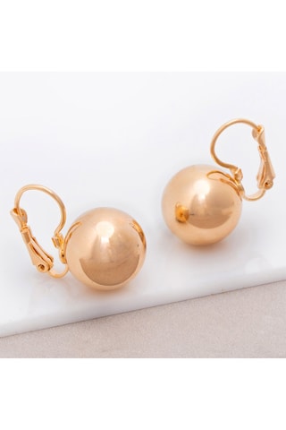 Boucles d'oreilles dorées à l'or fin jaune Cleo Pearl