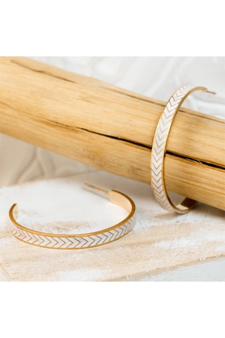 Créoles dorées à l'or fin jaune Liam