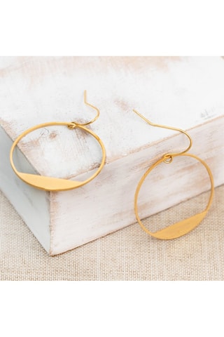 Boucles d'oreilles dorées à l'or fin jaune