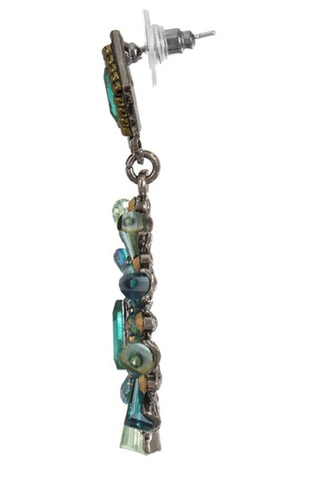 Boucles d'oreilles - Doré et vert