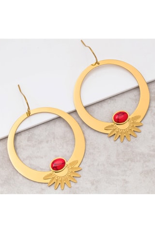 Boucles d'oreilles dorées à l'or fin jaune - Jaspes