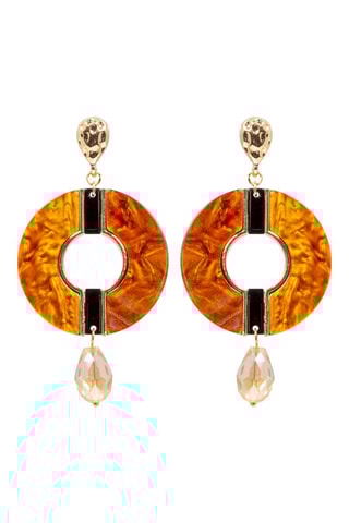 Boucles d'oreilles dorées à l'or fin jaune Ambora