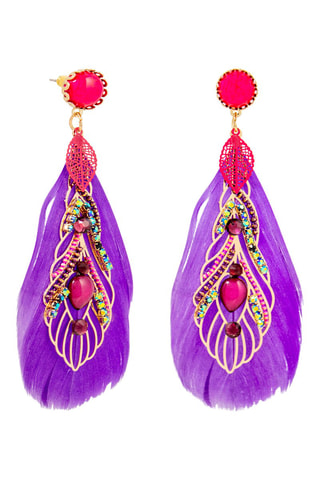 Boucles d'oreilles dorées à l'or fin jaune San Marco - Nacre