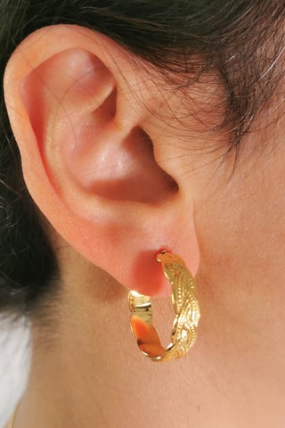 Créoles dorées à l'or fin jaune