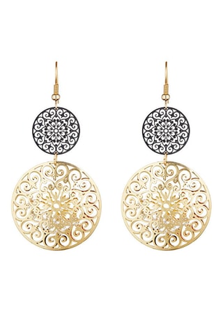 Boucles d'oreilles - Doré et noir