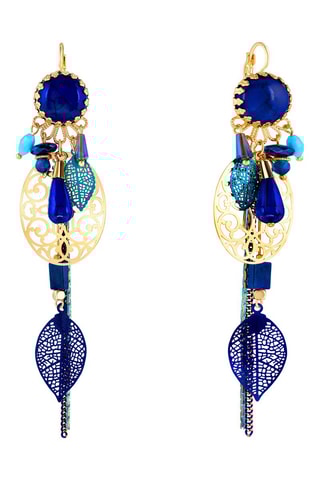 Boucles d'oreilles dorées l'or fin jaune Cadician