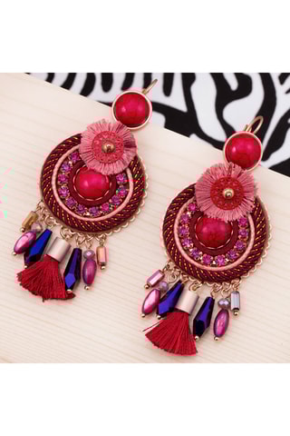 Boucles d'oreilles dorées à l'or fin rose