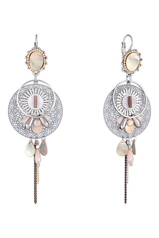 Boucles d'oreilles - Nacre et cristal véritable