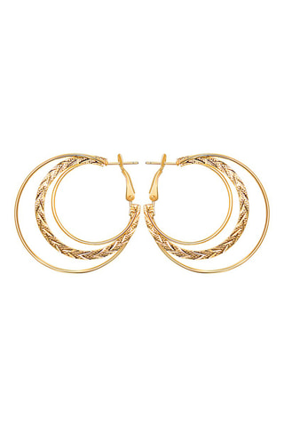 Créoles dorées à l'or fin jaune Arrowa