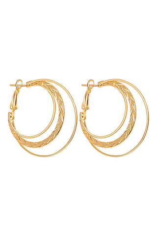 Créoles dorées à l'or fin jaune Arrowa