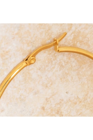 Créoles dorées à l'or fin jaune Elola