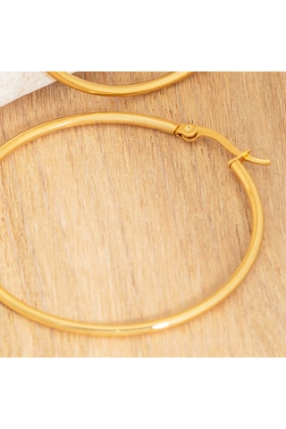 Créoles dorées à l'or fin jaune Elola