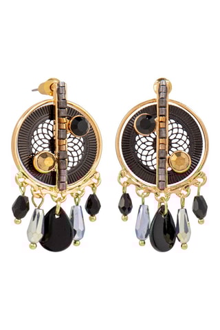 Boucles d'oreilles dorées à l'or fin jaune Meolita - Nacre