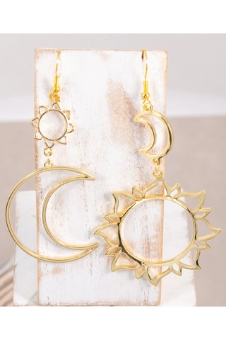 Boucles d'oreilles dorées à l'or fin jaune Astra