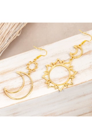 Boucles d'oreilles dorées à l'or fin jaune Astra