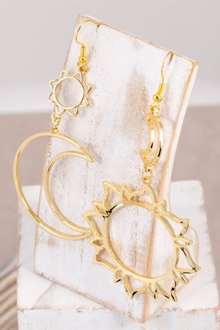 Boucles d'oreilles dorées à l'or fin jaune Astra