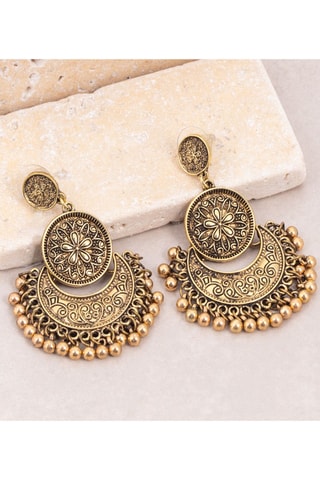 Boucles d'oreilles dorées à l'or fin jaune Madolena