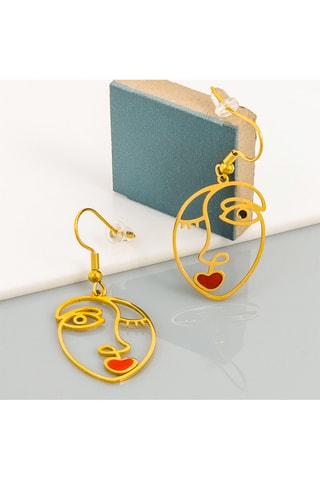 Boucles d'oreilles dorées à l'or fin jaune Parisian
