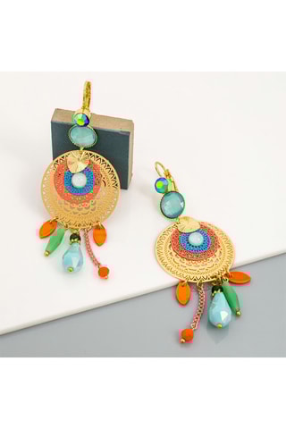 Boucles d'oreilles dorées à l'or fin jaune Vilareal - Nacre