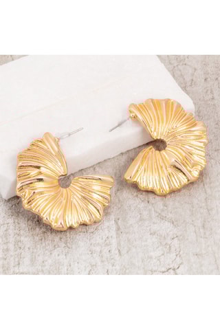 Boucles d'oreilles dorées à l'or fin jaune