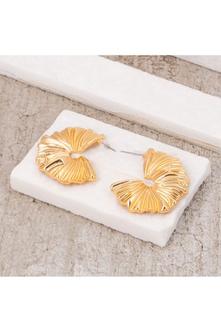 Boucles d'oreilles dorées à l'or fin jaune