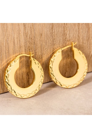 Créoles dorées à l'or fin jaune Soelone