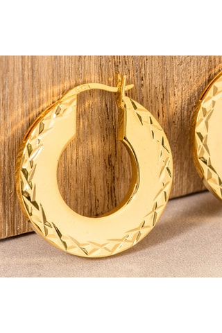 Créoles dorées à l'or fin jaune Soelone