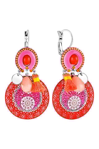 Boucles d'oreilles Farandol Cereza - Argenté et rose