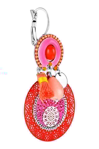 Boucles d'oreilles Farandol Cereza - Argenté et rose