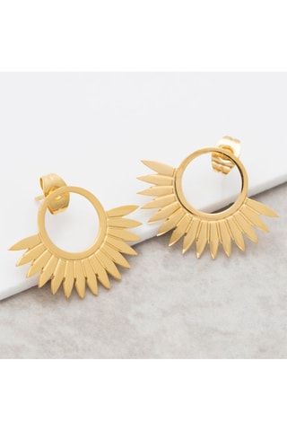 Boucles d'oreilles dorées à l'or fin jaune Jango