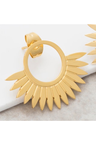 Boucles d'oreilles dorées à l'or fin jaune Jango