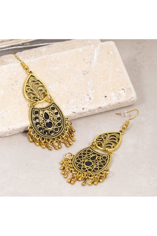 Boucles d'oreilles dorées à l'or fin jaune