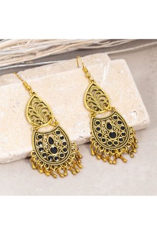 Boucles d'oreilles dorées à l'or fin jaune