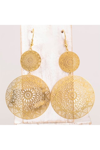 Boucles d'oreilles dorées à l'or fin jaune