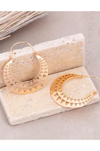 Créoles dorées à l'or fin jaune Obane