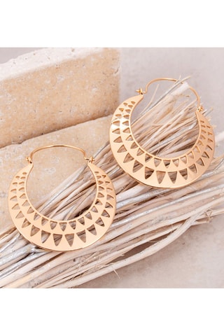 Créoles dorées à l'or fin jaune Obane