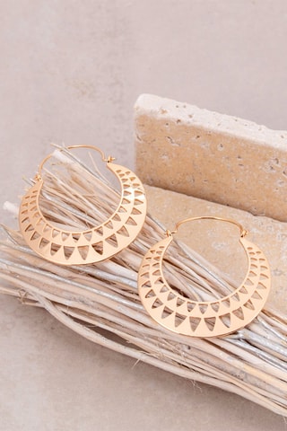 Créoles dorées à l'or fin jaune Obane