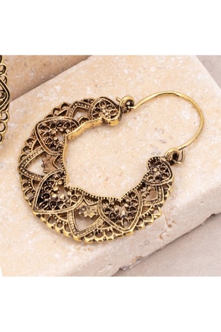 Boucles d'oreilles dorées à l'or fin jaune Rajane