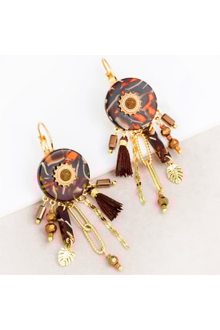 Boucles d'oreilles dorées à l'or fin jaune Kerine - Jaspes