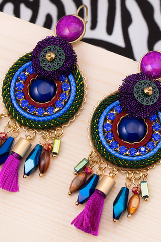 Boucles d'oreilles dorées à l'or fin jaune