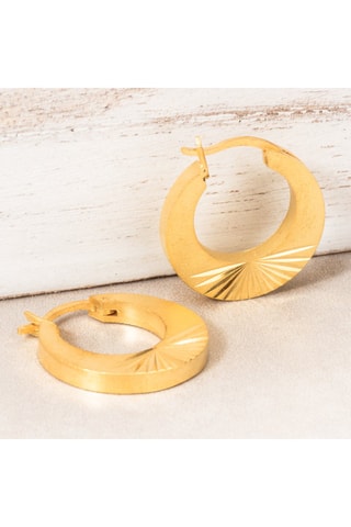 Créoles dorées à l'or fin jaune