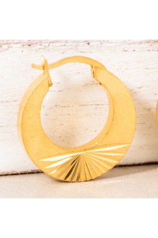 Créoles dorées à l'or fin jaune