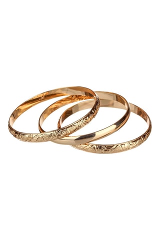 3 joncs dorés à l'or fin jaune Rezza