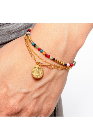 Bracelet doré à l'or fin jaune Galaxis