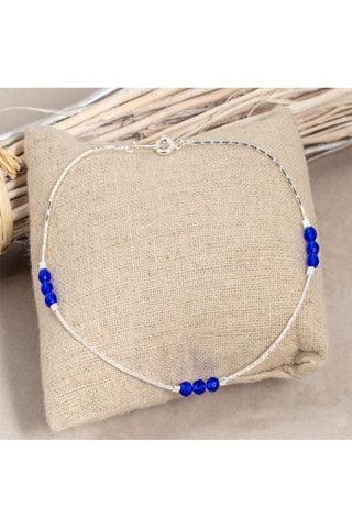 Bracelet Lalie - Argenté et bleu marine