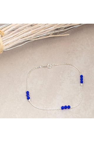 Bracelet Lalie - Argenté et bleu marine