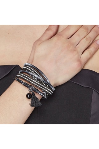 Bracelet Piece Of Trip - Argenté et noir