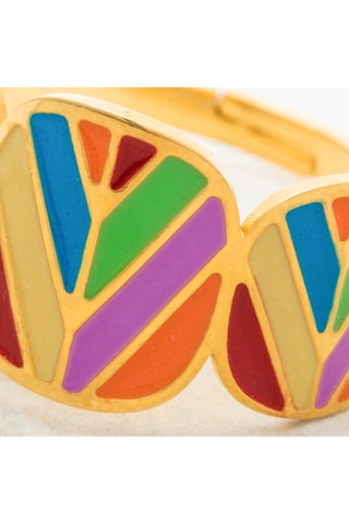 Bague dorée à l'or fin jaune Dalis