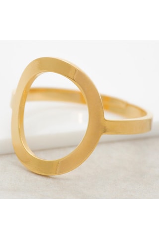 Bague dorée à l'or fin jaune Olea